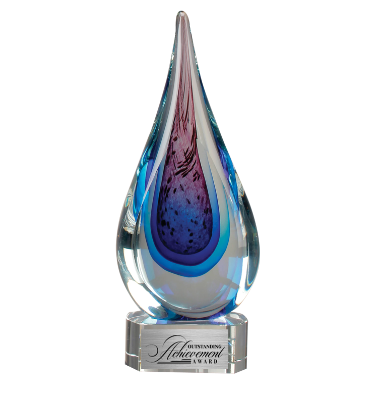Blue Water Art Glass