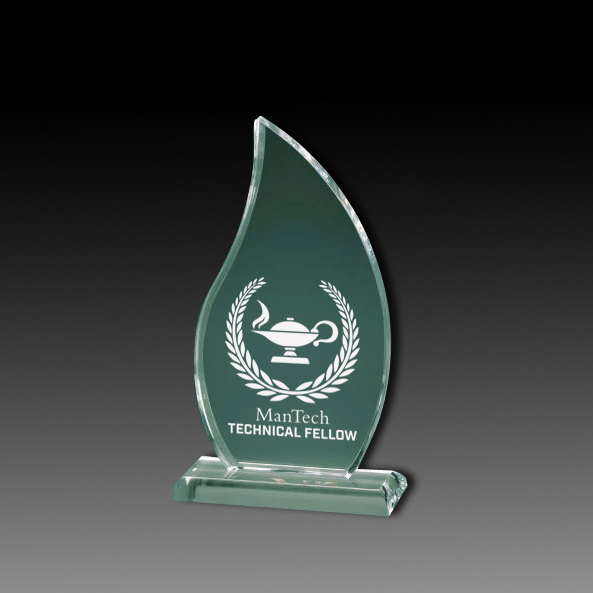 Flame Shaped Acrylic on Base