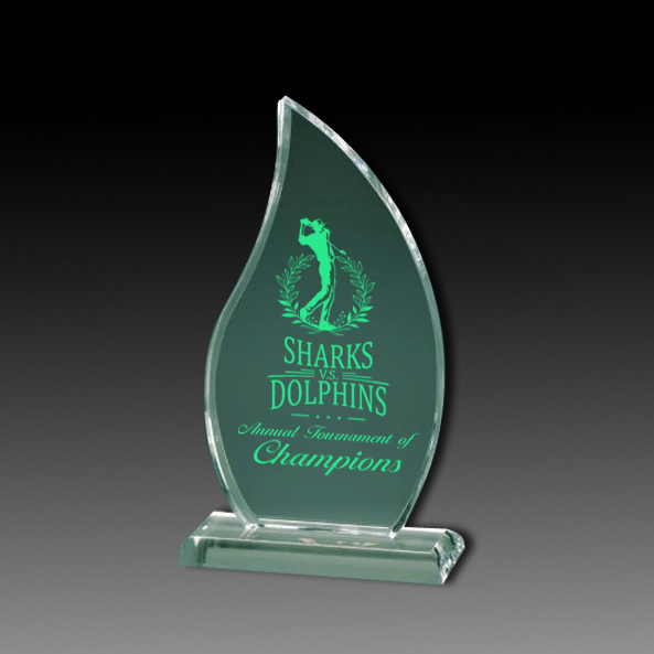 Flame Shaped Acrylic on Base