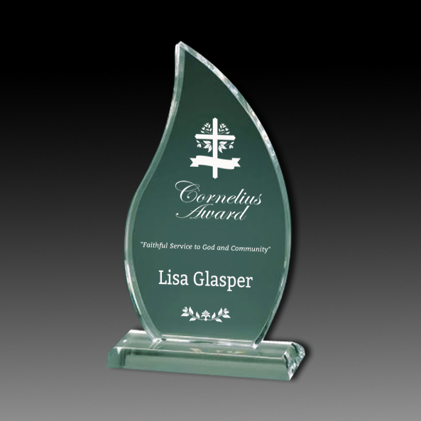 Flame Shaped Acrylic on Base