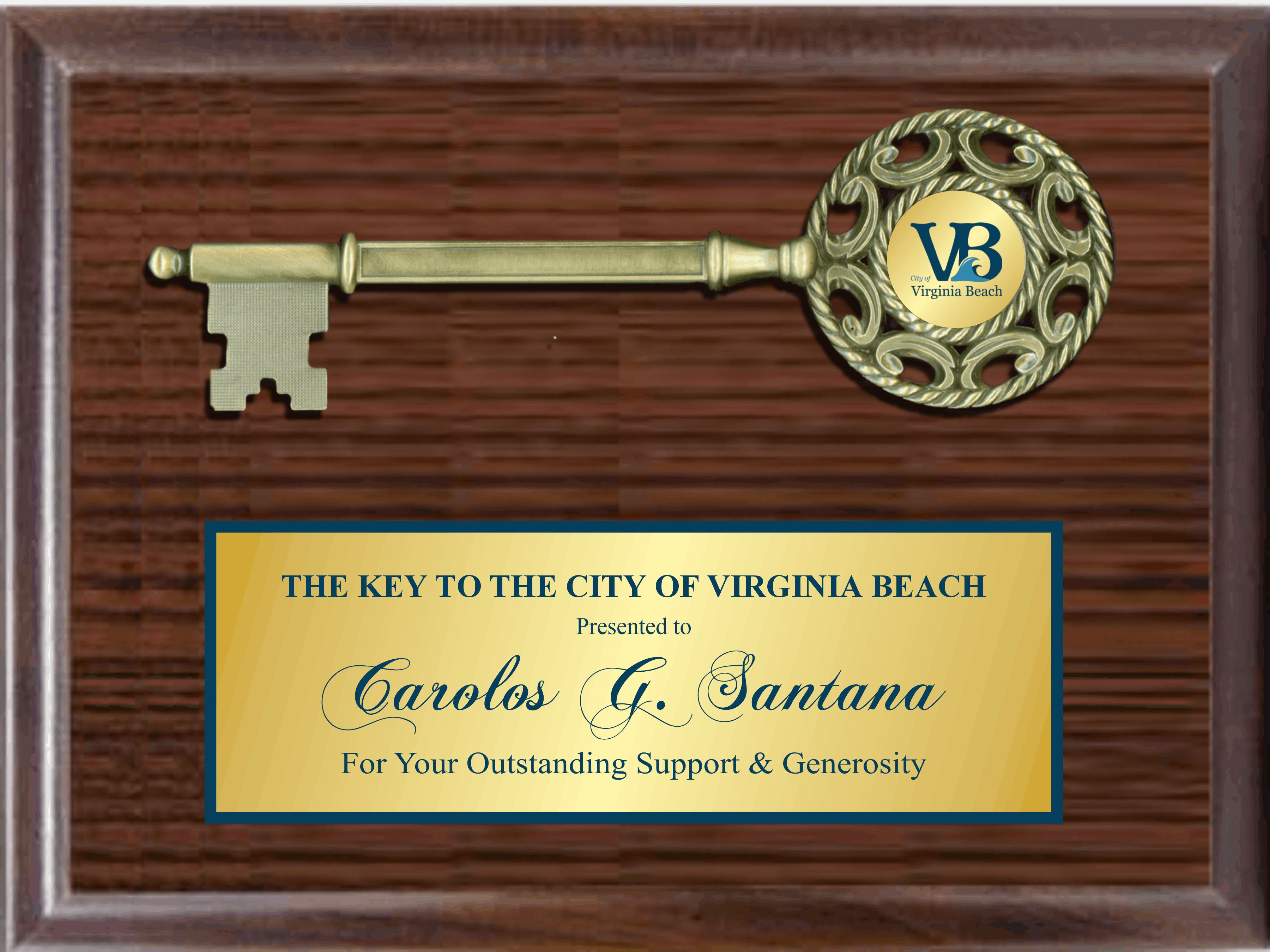 9.5" Metal Key Mount on 9"x12" Plaque