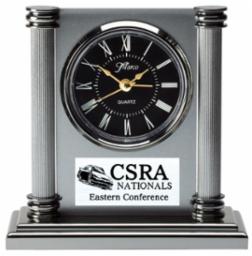 Square Acrylic Clock with Rope Pillars 5.75" x 5.25"