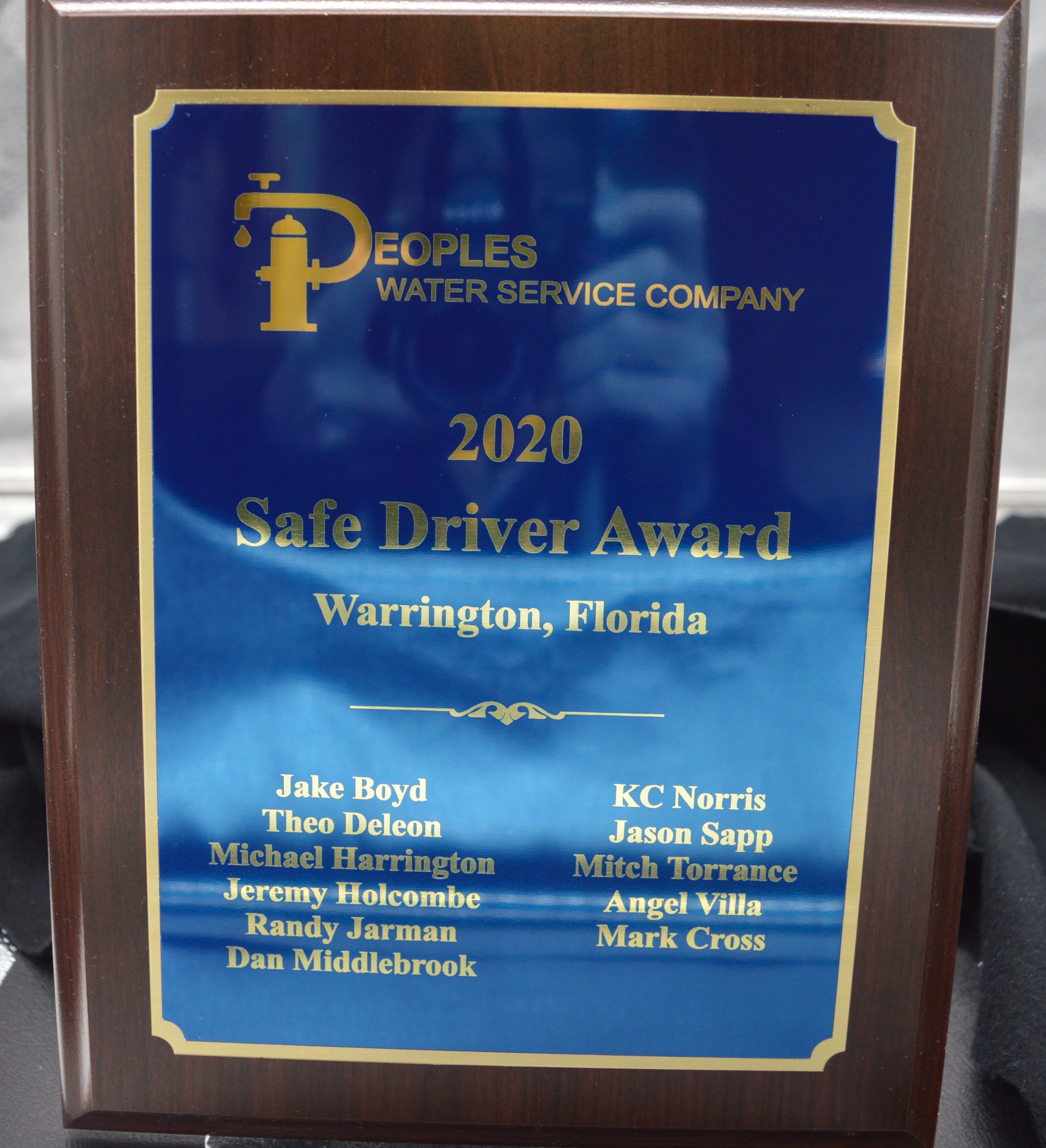 Simulated Walnut Plaque with Full Plate