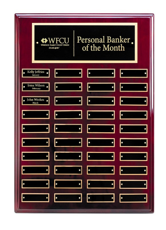 14 X 20 ROSEWOOD PERPETUAL WITH 40 PLATES