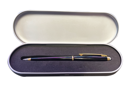 Silver Metal Engravable Pen Case