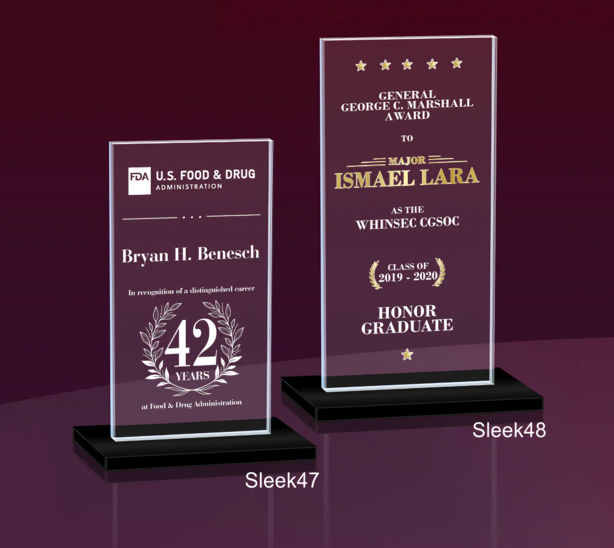 Sleek Clear Acrylic On Base