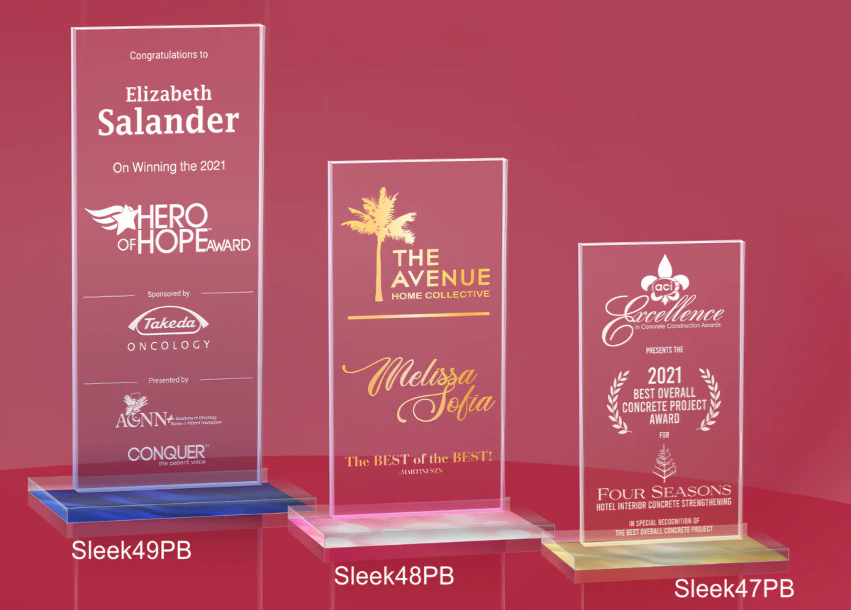 Sleek Clear Acrylic On Base