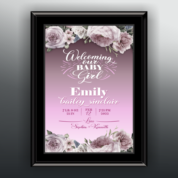 Plaque with Full Plate of Sublimation