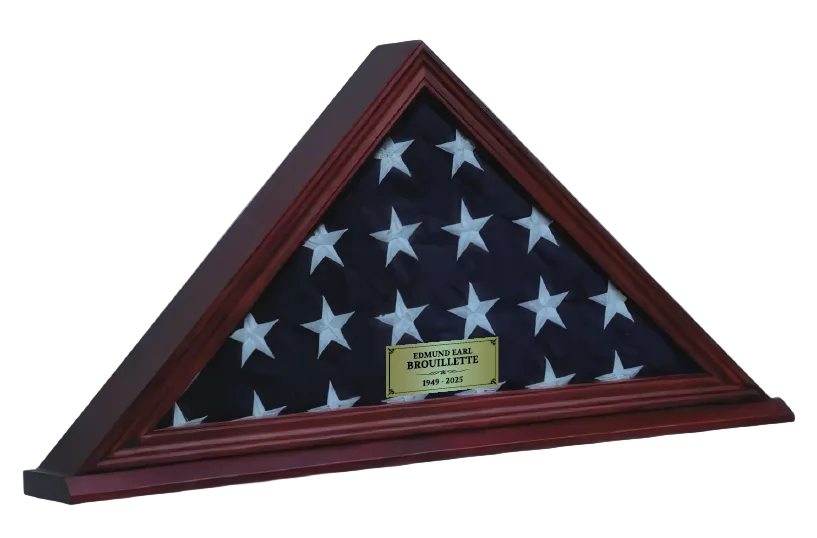 Mahogany Finished Flag Case