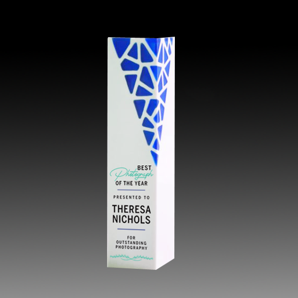 White Poly Resin with Mosaic Designs