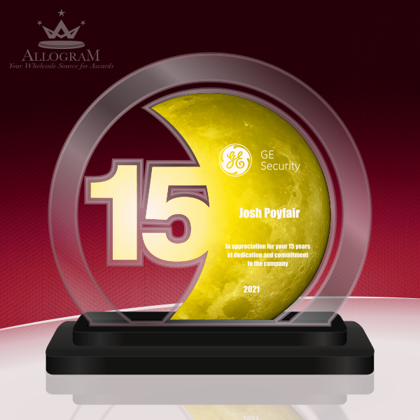 Years of Service Acrylic Circle in choice of color