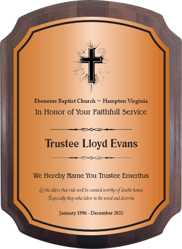 Airflyte American Walnut Plaque with Clipped Corner Design