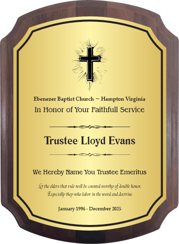 Airflyte American Walnut Plaque with Clipped Corner Design