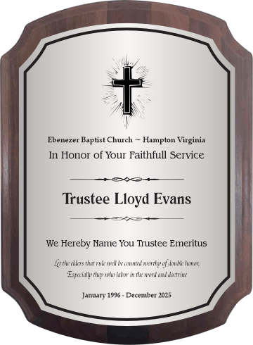 Airflyte American Walnut Plaque with Clipped Corner Design