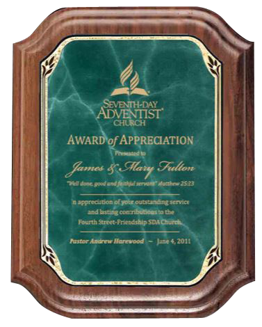 Scalloped Walnut with factory MARBLE plate