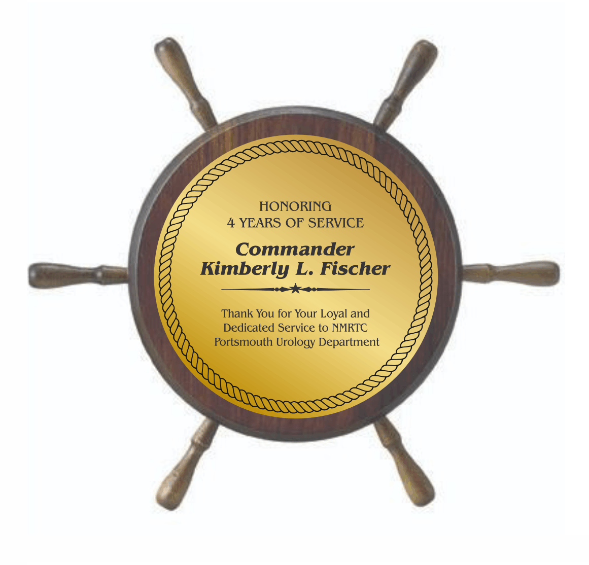Ships Wheel Plaque
