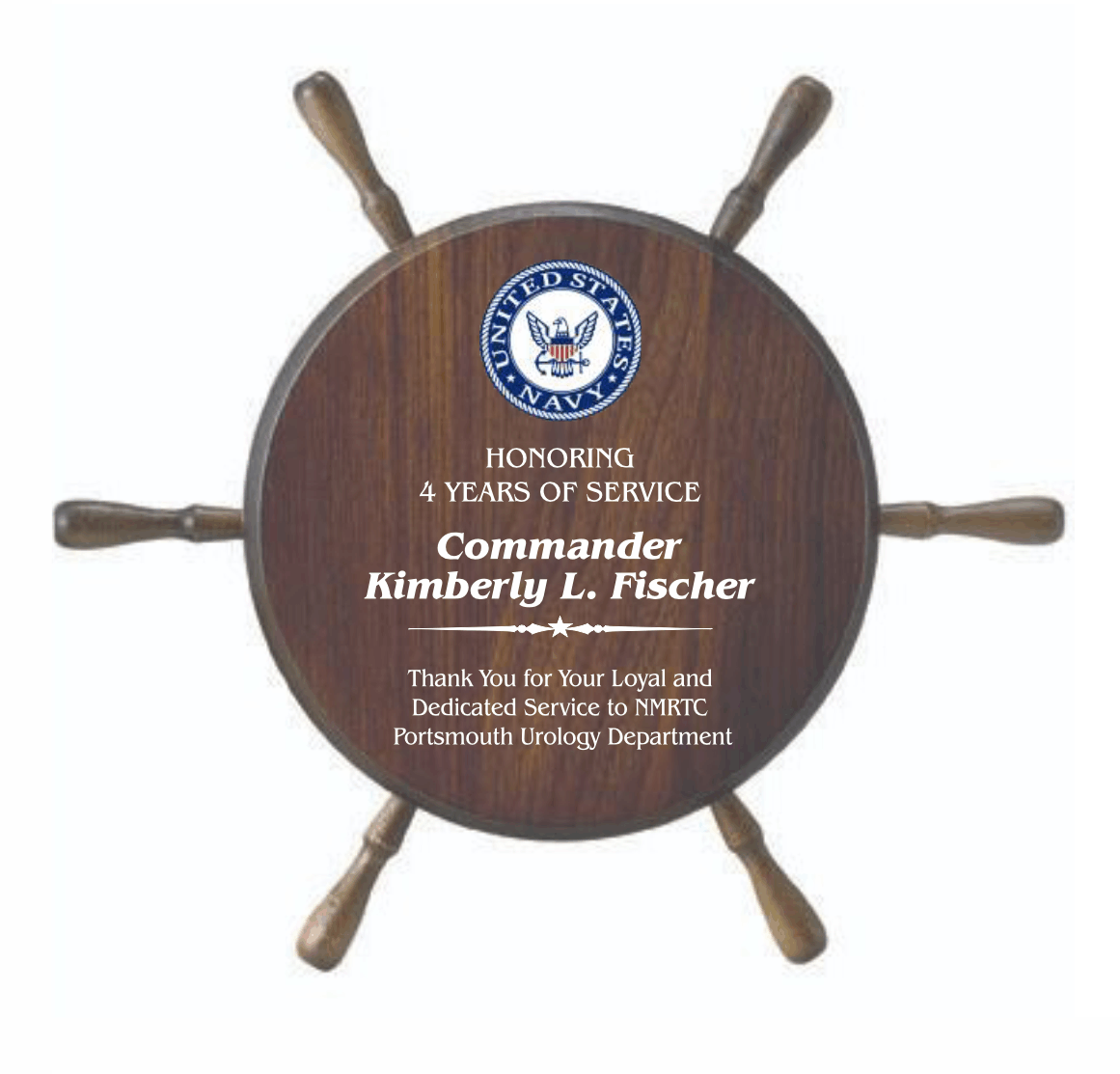 Ships Wheel Plaque