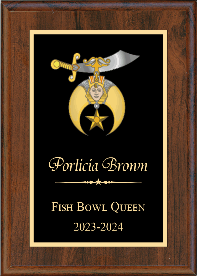 Simulated Walnut Plaque