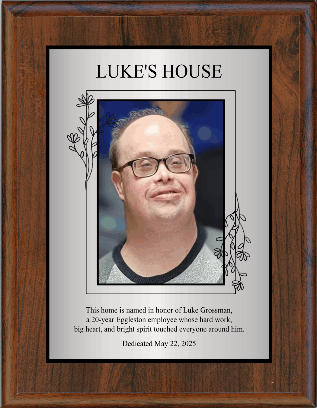 Simulated Walnut Plaque