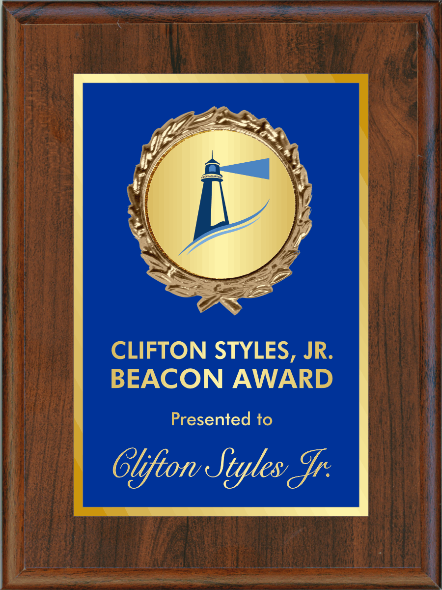 Plaque Mount on Simulated Walnut