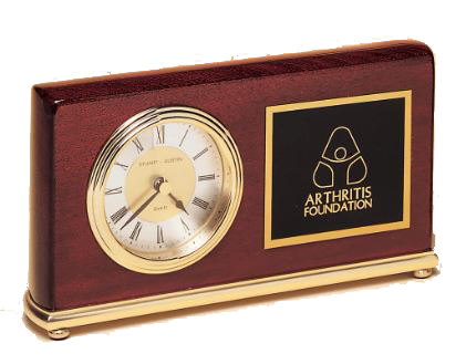 Lacquer Finished Desk Clock, 4" x 7"