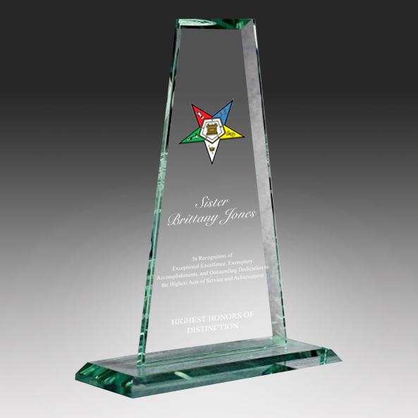 Jade Crystal pinnacle with full color imprint