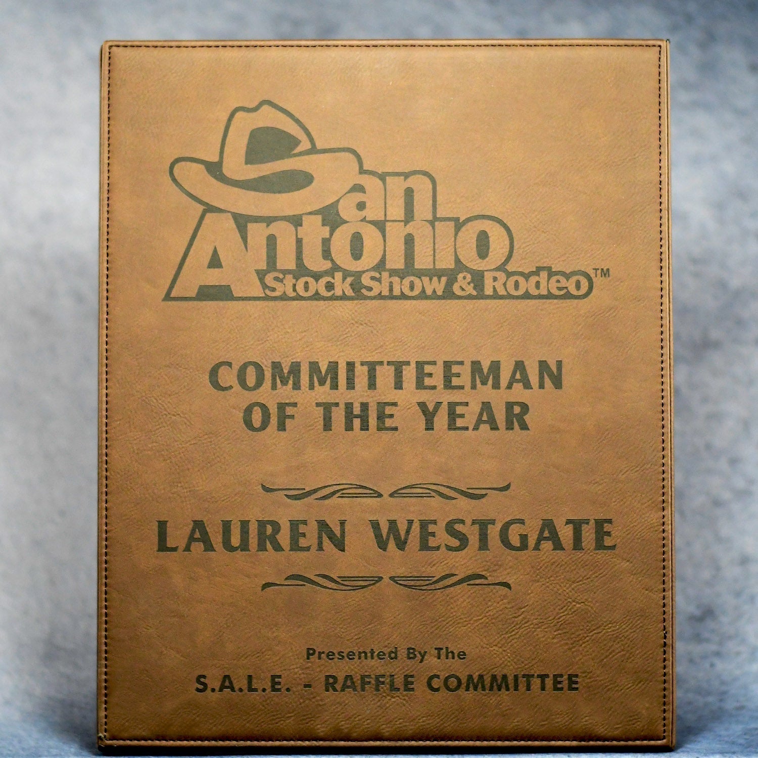 Leatherette Plaque - Black