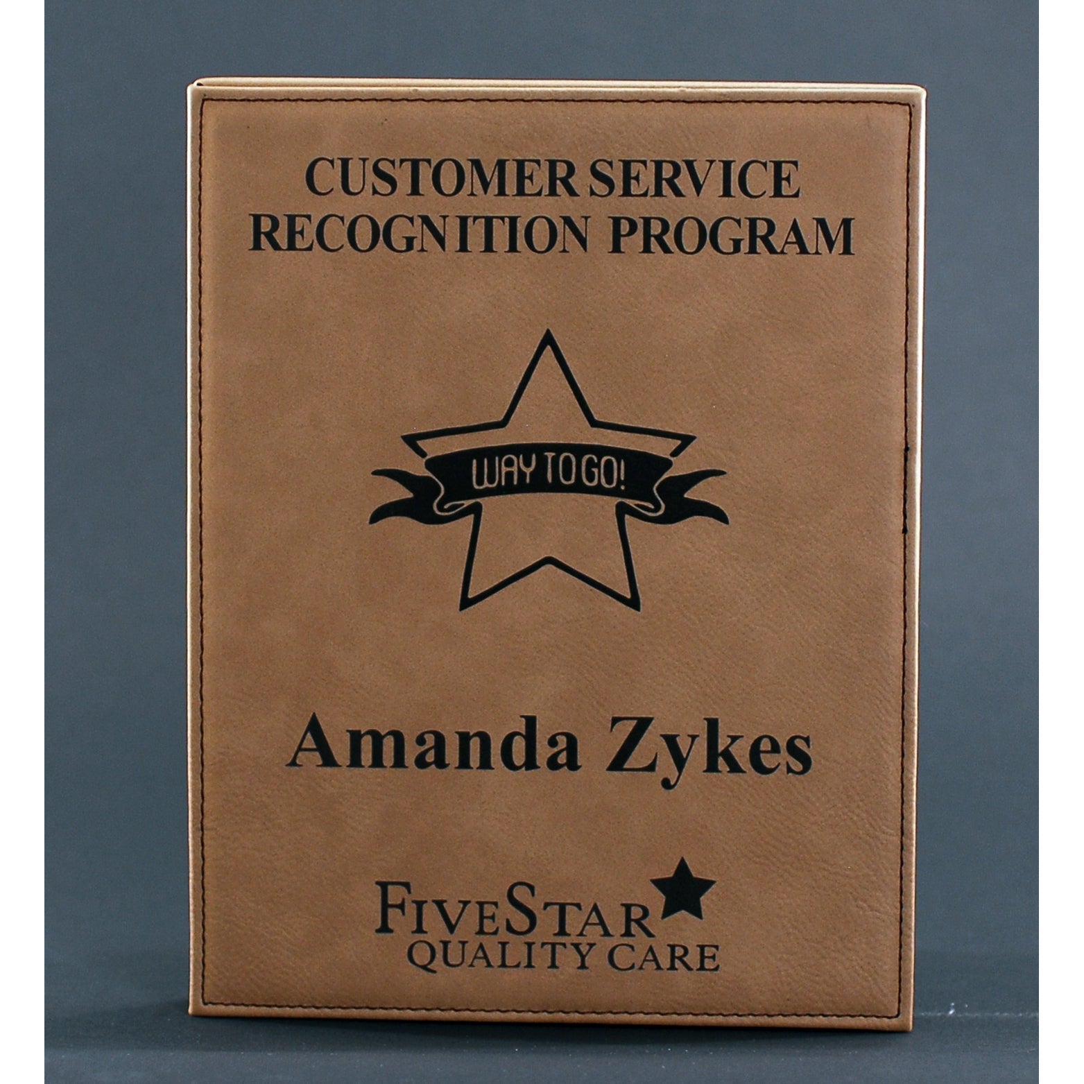 Leatherette Plaque - Black