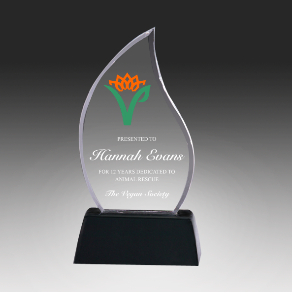 Awards and recognition item for Hannah Evans, presented by The Vegan Society.