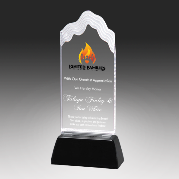 Wave acrylic with color logo