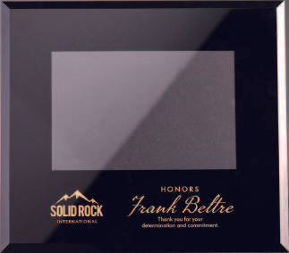 Black Glass Photo Frame