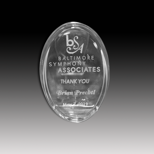 Oval paperweight