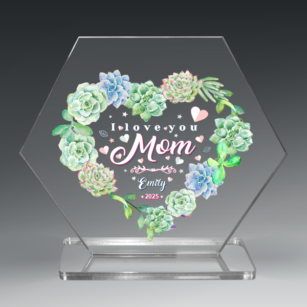 Acrylic Hexagon on Base