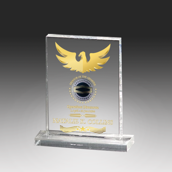 Acrylic Rectangle Award on Base