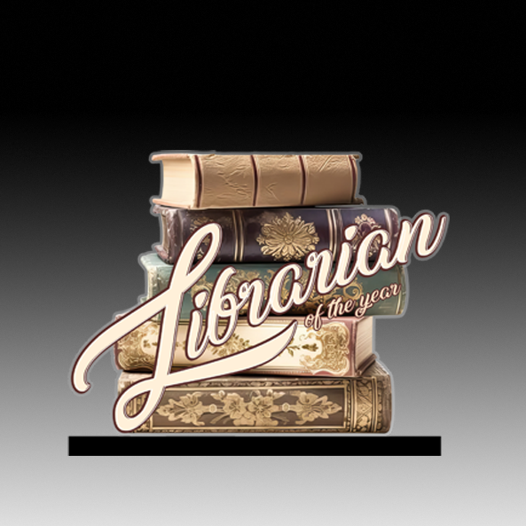 Custom Shaped Acrylic with Full Color Print on black acrylic base