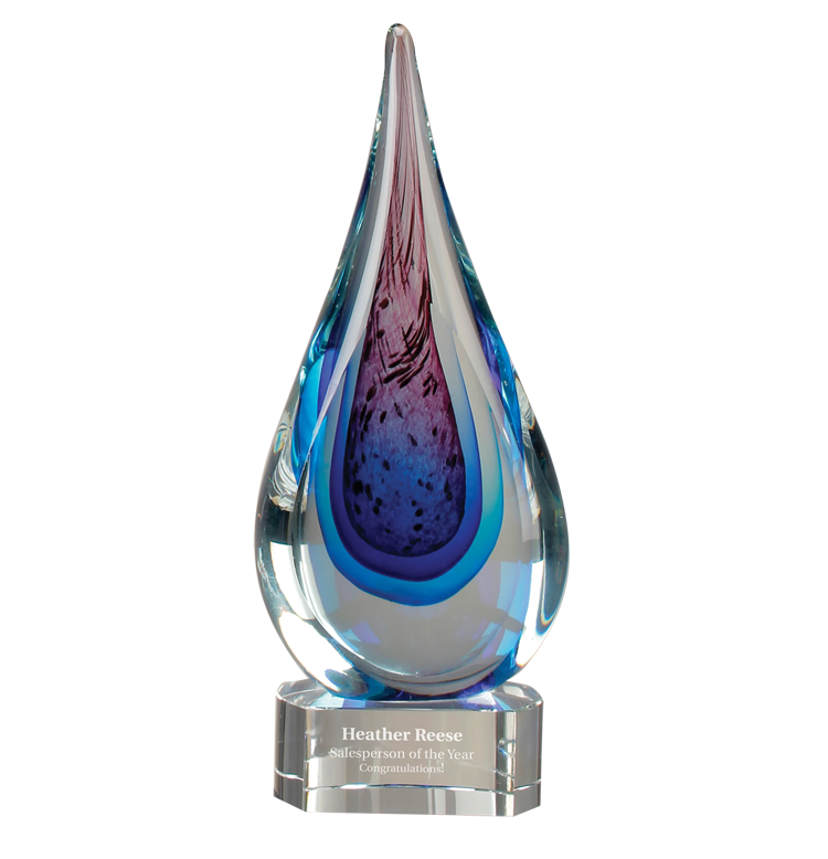 Blue Water Art Glass