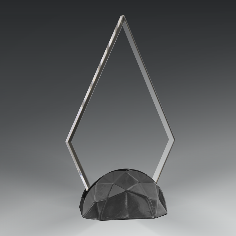 Acrylic Triangle in Metal Base