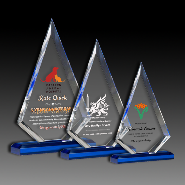 Arrow Series Award with Blue Highlights