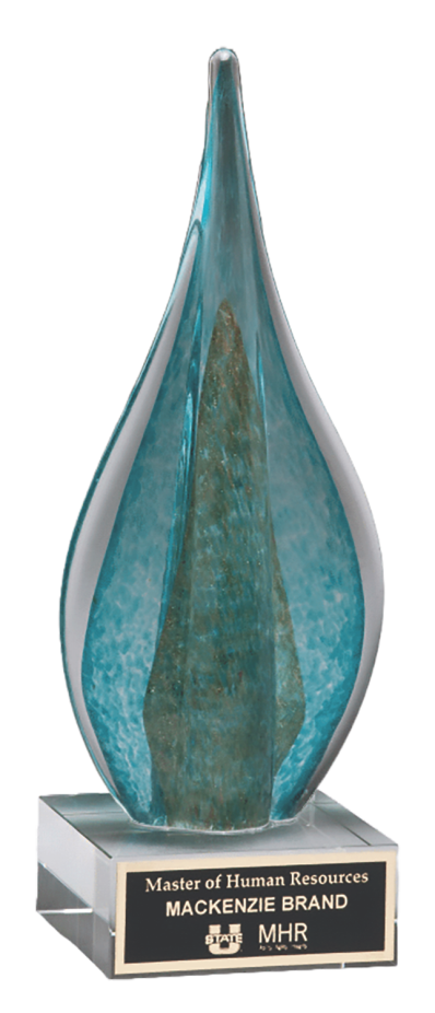 Flame Shaped Art Glass Award