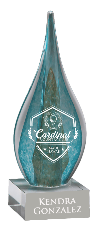 Flame Shaped Art Glass Award