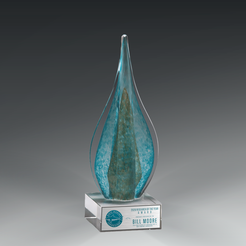 Flame Shaped Art Glass Award