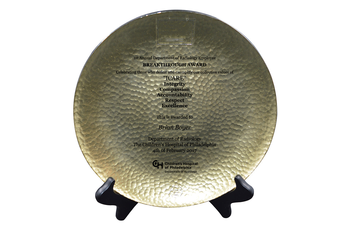 Hammered Glass Tray