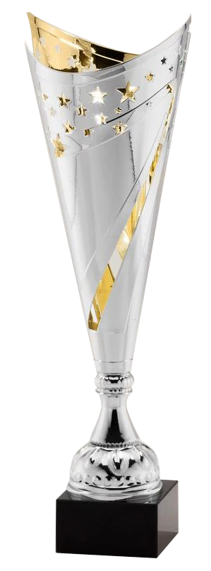 Gold Laser Cup on a Black Marble Base