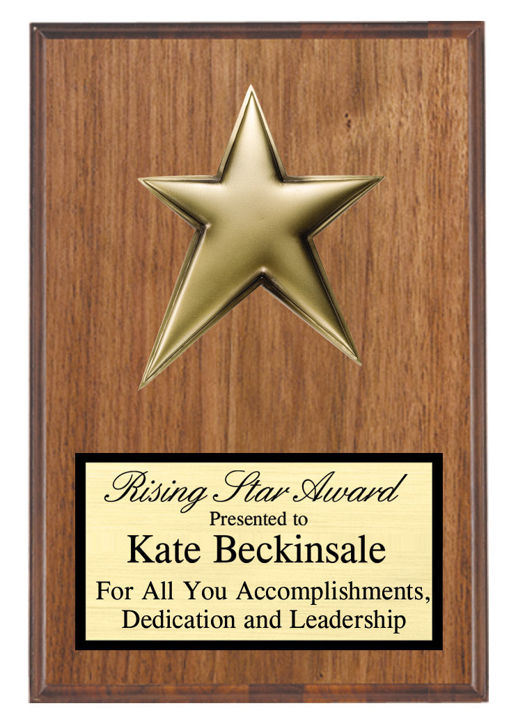 Gold Star Mount on 9"x12" Simulated Plaque