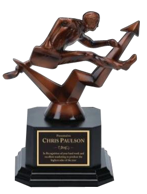 Business Hurdler on Black Base