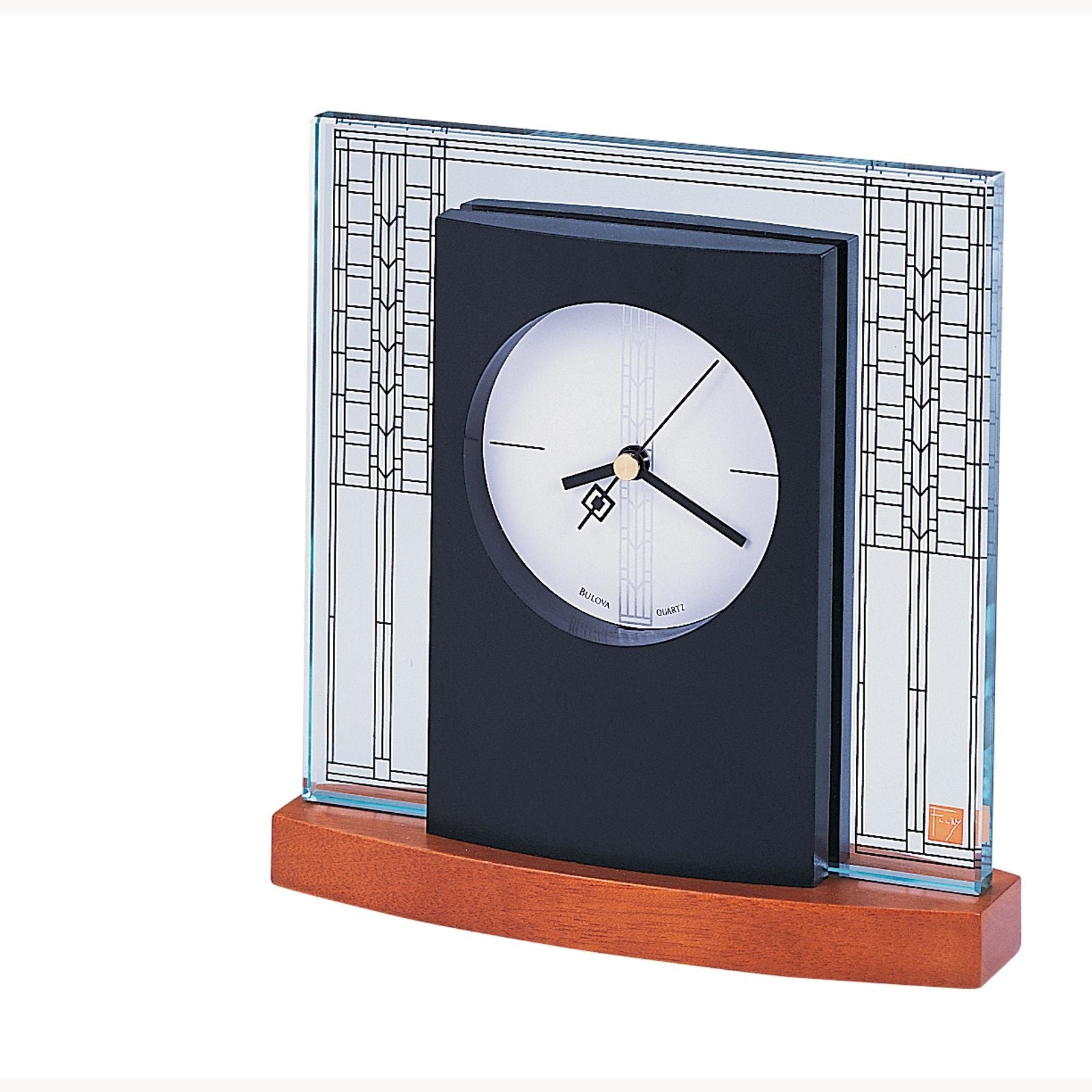 6.5" X 6.5" GLASNER HOUSE CLOCK BY BULOVA