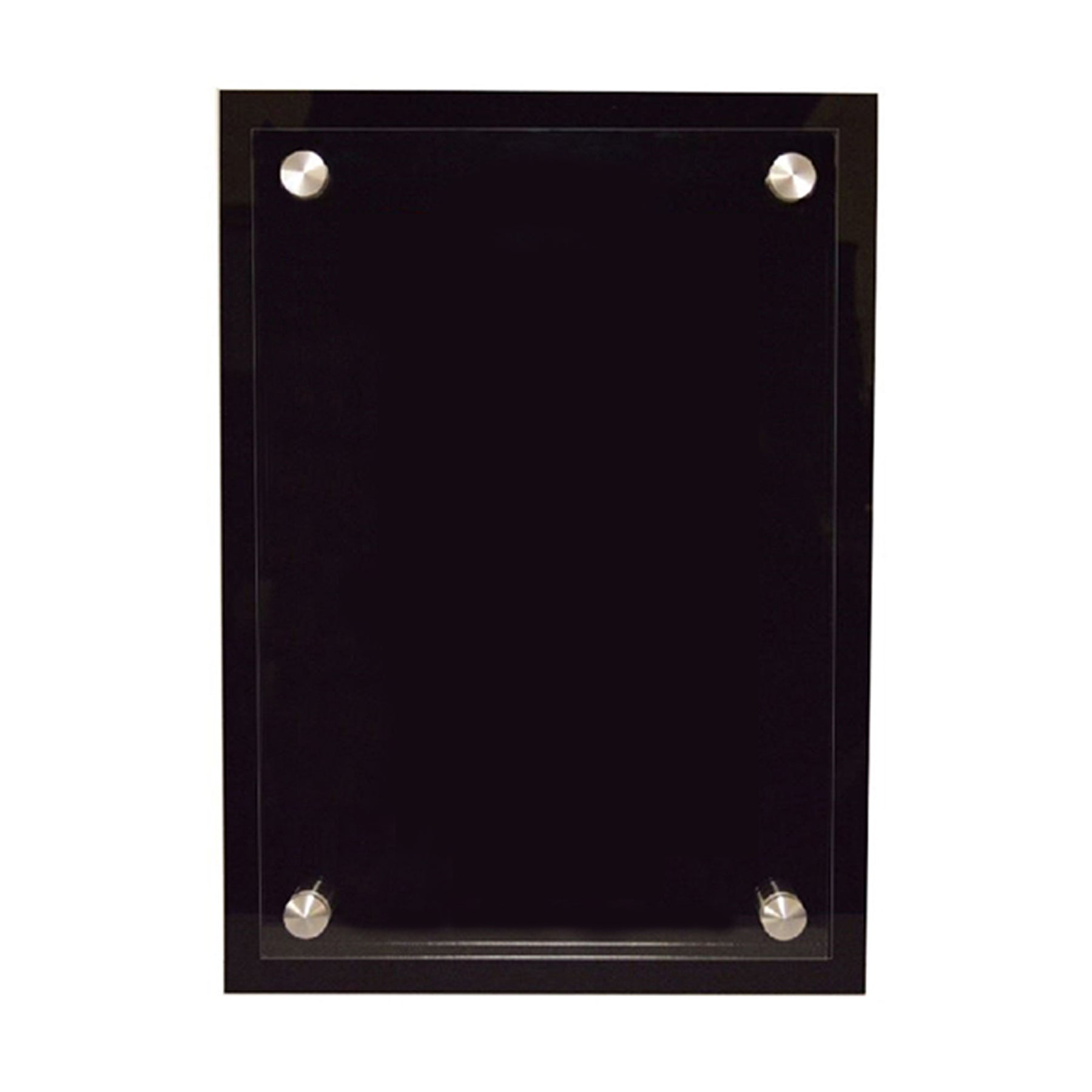 Black Acrylic Plaque with Full Color Clear Acrylic Floating Panel
