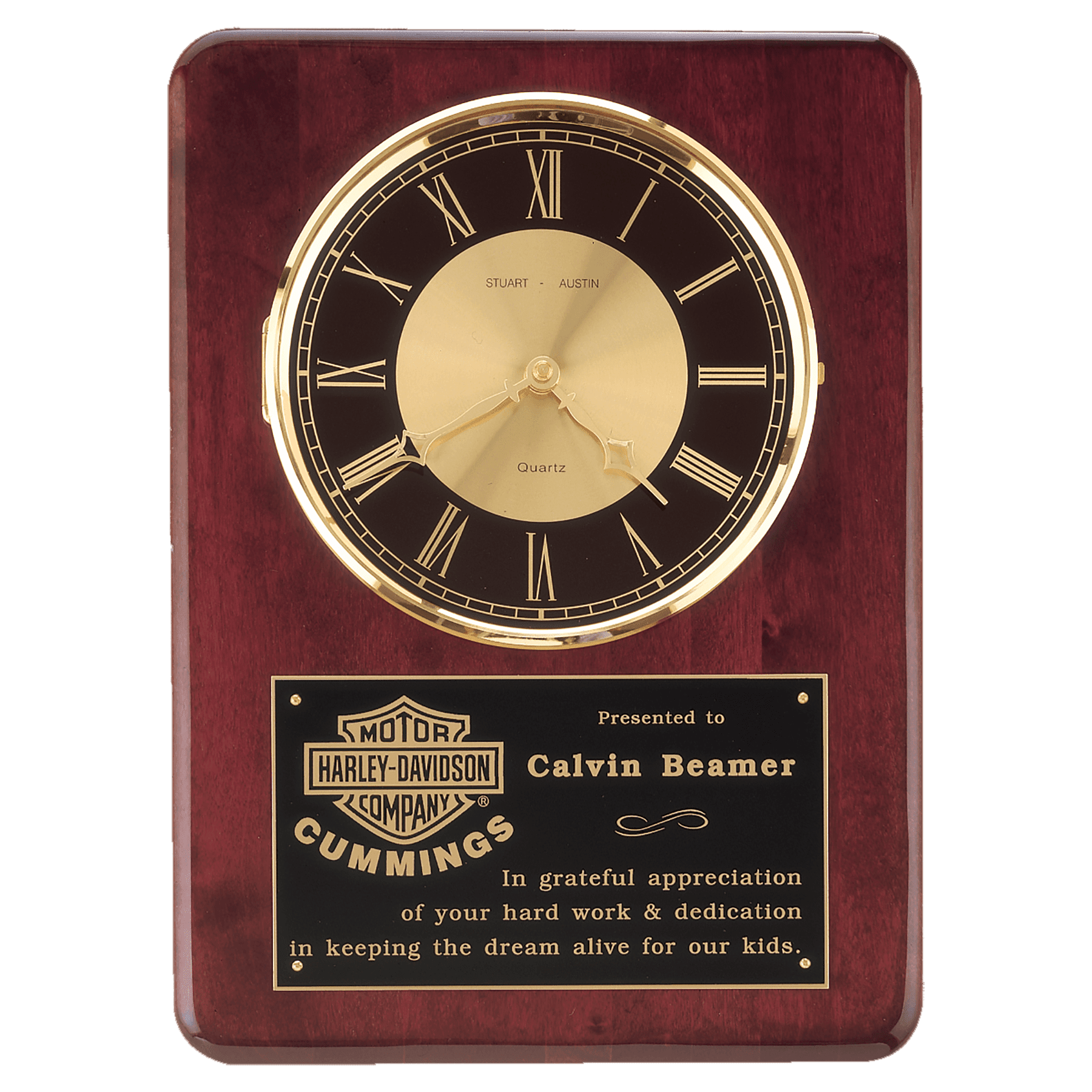 Rosewood Piano Finish Vertical Wall Clock