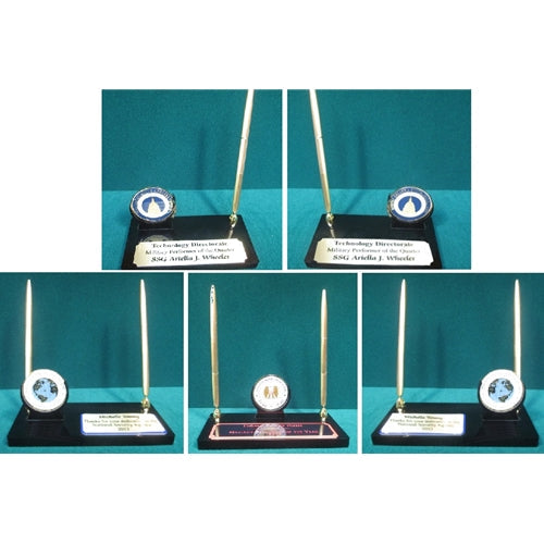 Acrylic coin holder and pen set