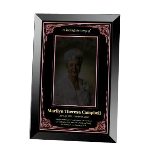 Black Glass Photo Frame